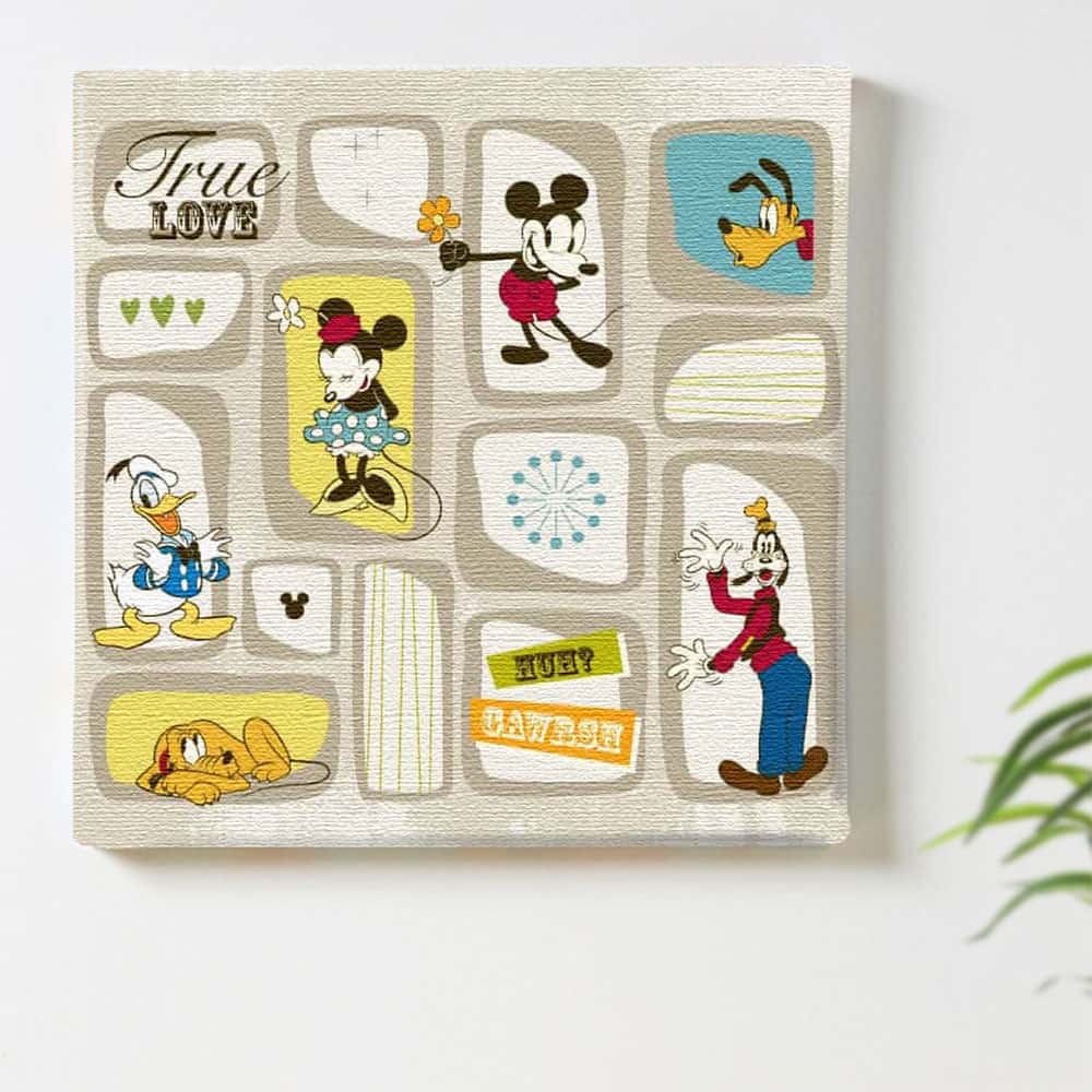 ディズニーキャラクターズのアートパネル Disney アート Mサイズ