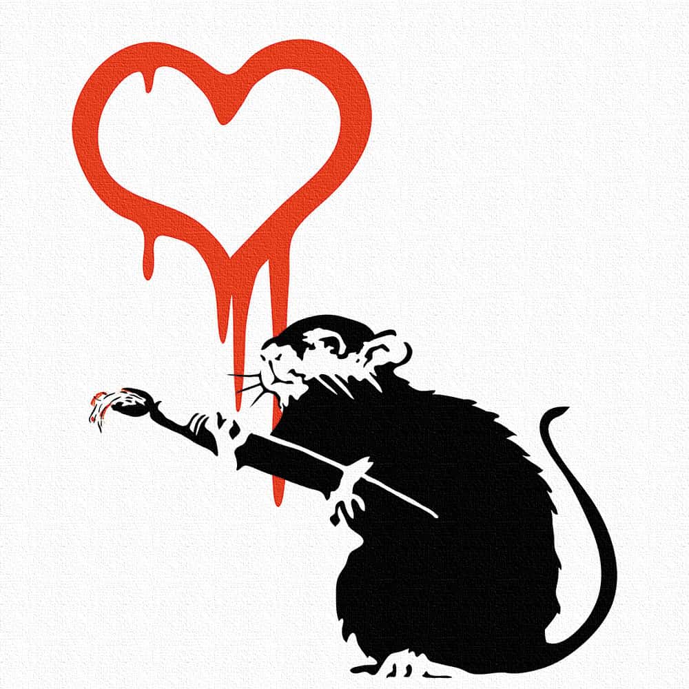 バンクシー banksy アートパネル 日本正規ライセンス ラット