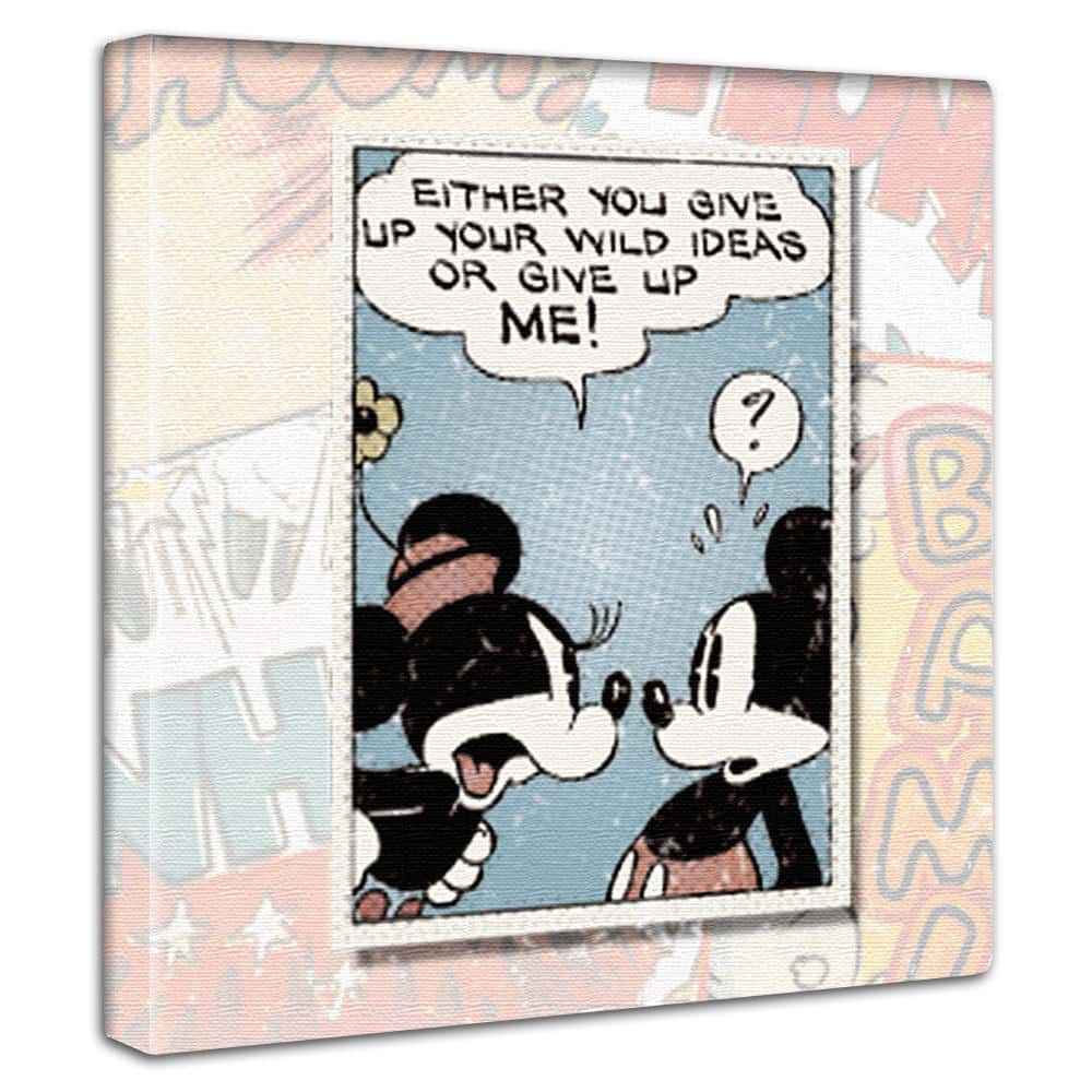 ミッキー&ミニーのアートパネル Disney アート Mサイズ 30×30cm