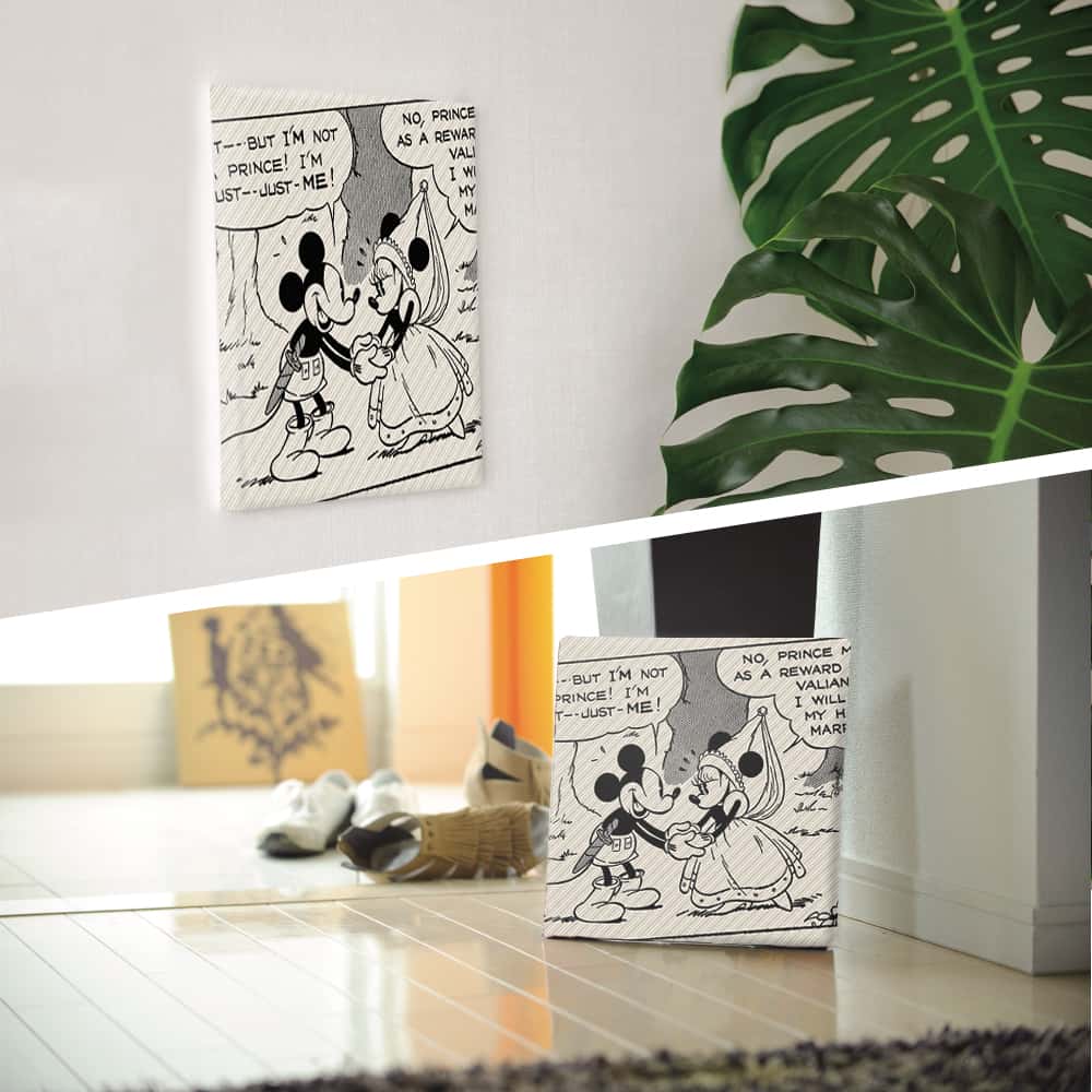 ミッキー&ミニーのアートパネル Disney アート Mサイズ 30×30cm dsn