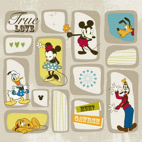 ディズニーキャラクターズのアートパネル Disney アート Mサイズ 30