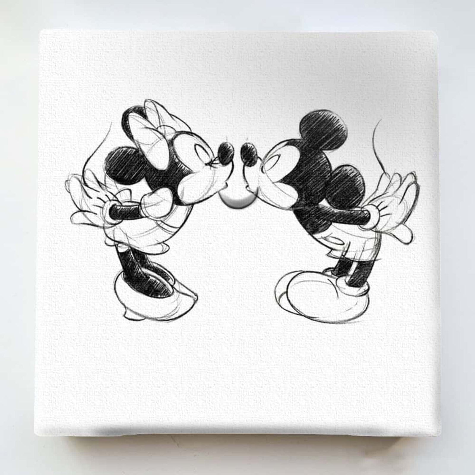 ミッキー＆ミニーのアートパネル 一輪挿し Disney アート 20×20×2.7cm