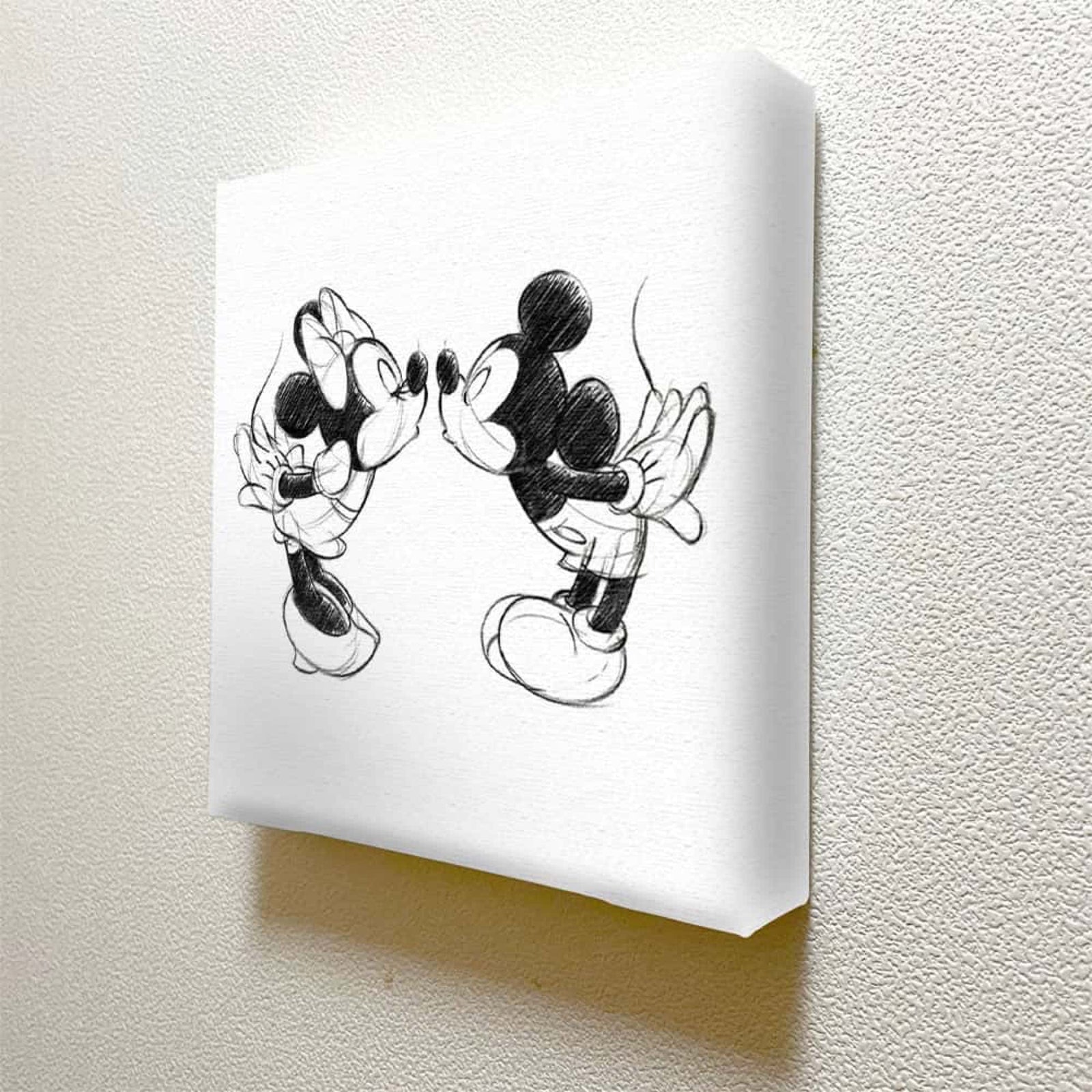 ミッキー＆ミニーのアートパネル 一輪挿し Disney アート 20×20×2.7cm