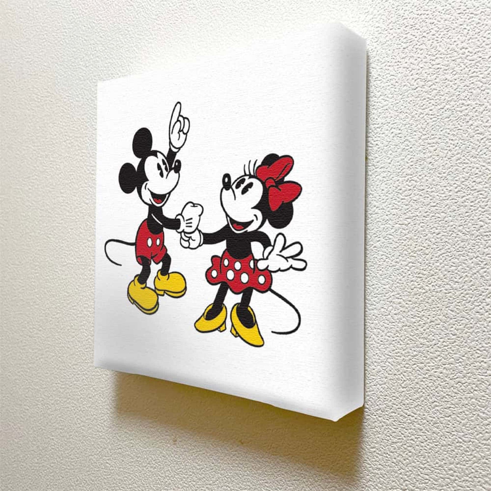 ミッキー＆ミニーのアートパネル 一輪挿し Disney アート 20×20