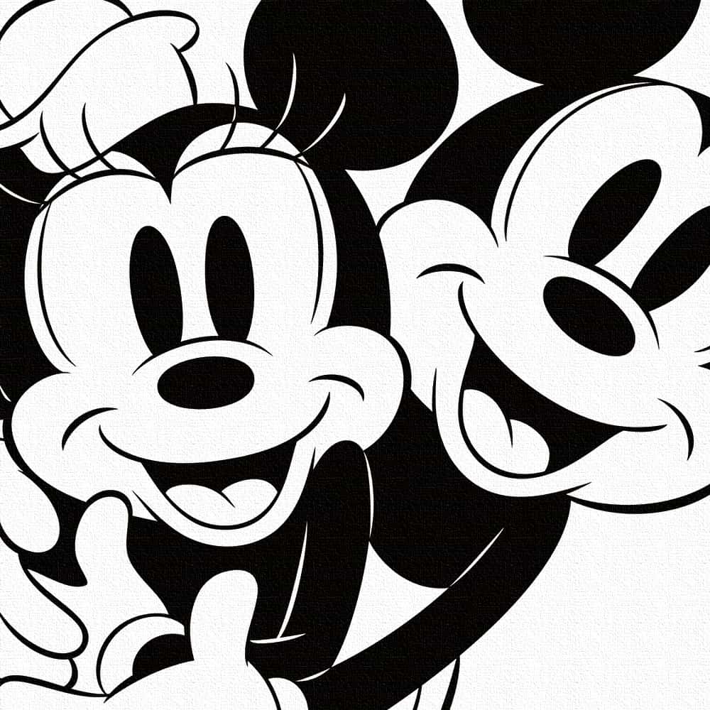 ミッキー&ミニーのアートパネル Mサイズ 30×30cm dsny-1806-01 – Art