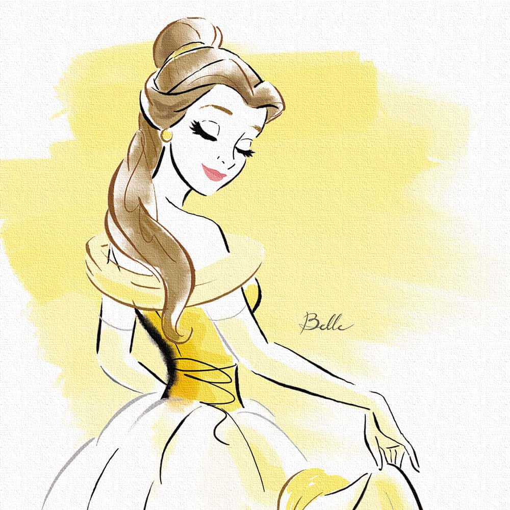 ベル（美女と野獣）のアートパネル Mサイズ 30×30cm dsny-1901-008